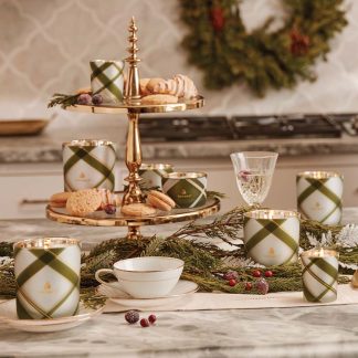 Frasier Fir® Frosted Plaid Medium Candle